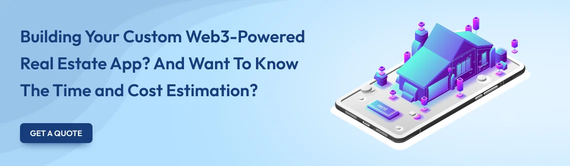 Web3-powered real estate app development cost banner
